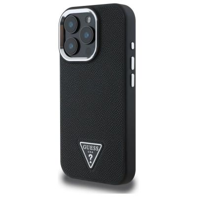 2. Guess GUHMP16XPGTSPSK iPhone 16 Pro Max 6.3" black/black hardcase Grained Triangle MagSafe
