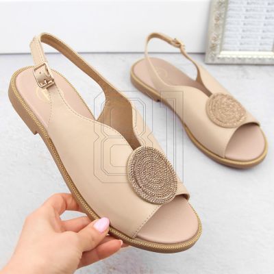 2. Filippo W PAW542 beige sandals with zircons