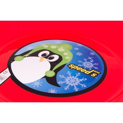 4. UFO RED PLASTIC SNOW SLED R.S.