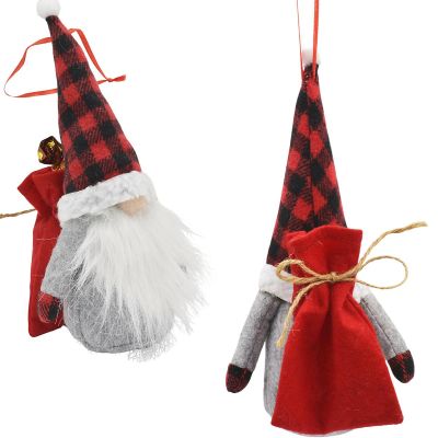 4. DECORATIVE SANTA CLAUS GNOME ELPH WITH GIFT BAG 20CM