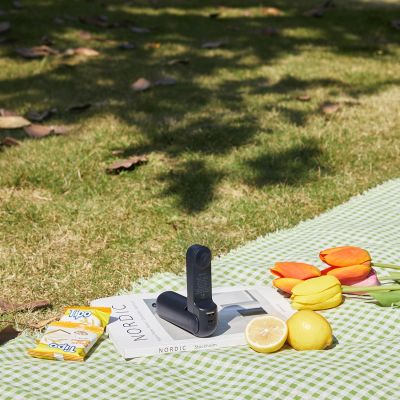 5. Jisulife Handheld Fan Life8 Mini Portable USB Fan with Power Bank Function 2000mAh and Flashlight - Blue