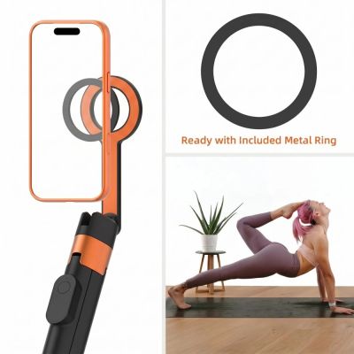 14. Tech-Protect L10S Bluetooth Selfie Stick Tripod - Black and Orange