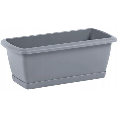 7. BALCONY FLOWER POT BOX WITH STAND RESPANA SET STONE GREY