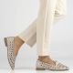 7. Women's leather openwork shoes, beige, Filippo DP7710