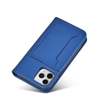 13. Magnet Card Case for iPhone 12 Pro cover card wallet card stand blue