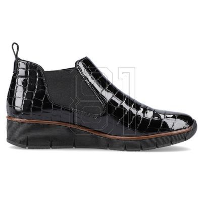 9. Rieker W R474 snakeskin leather ankle boots black