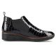 9. Rieker W R474 snakeskin leather ankle boots black