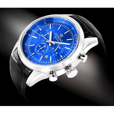 2. Men's Watch Giewont Chronograph Sapphire Silver Blue GW7650-A3