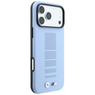 4. BMW M Blue Perfo Metal Logo MagSafe Case for iPhone 18 Pro Max / 17 Pro Max - Blue