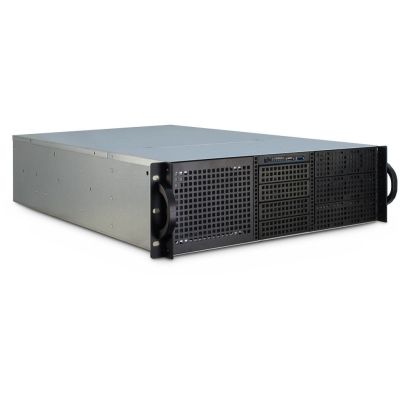 Inter-Tech 3U-30255 Server Chassis Black, Stainless Steel
