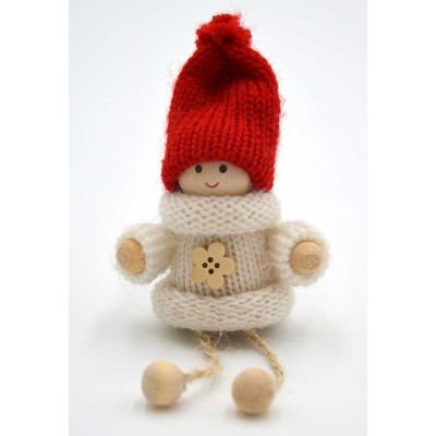 BOY Doll Hanging Ornament with Button