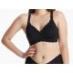 MOMCOZY YN46 Seamless Floral Support Nursing Bra Black S