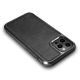 4. iCarer Leather Oil Wax case covered with natural leather for iPhone 12 Pro Max black (ALI1206-BK)