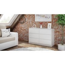 K120 KARO CHEST OF 6 DRAWERS WHITE