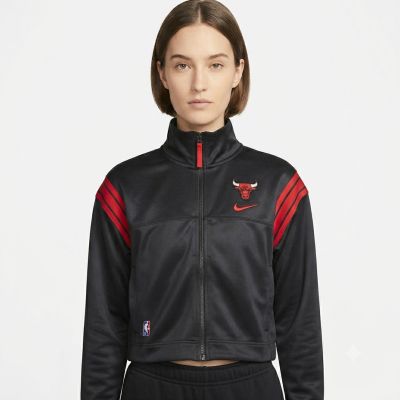 4. Nike Chicago Bulls Courtside 75 Tracksuit Jacket Wmns Black/University Red/Black - DB1394-010