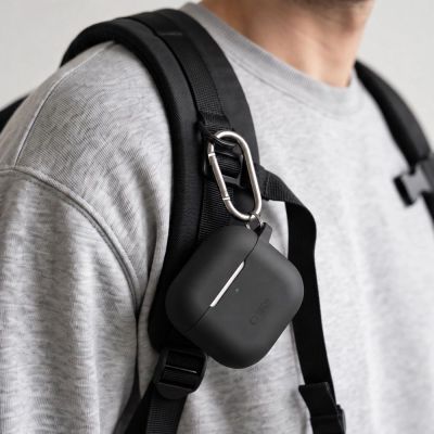 11. Tech-Protect Silicone Hook Case for AirPods 4 - Black