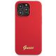 3. Guess GUHCP13XLSLMGRE iPhone 13 Pro Max 6.7" red/burgundy hard case Silicone Vintage Gold Logo