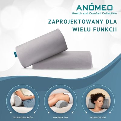 4. Large Half-Moon Back Support Pillow ANOMEO