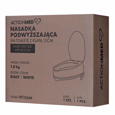 16. Toilet seat extension with lid 15cm