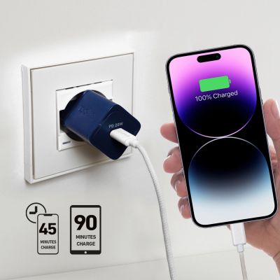 6. SBS TETRGAN1C20B 20W GaN Wall Charger with Power Delivery - Blue