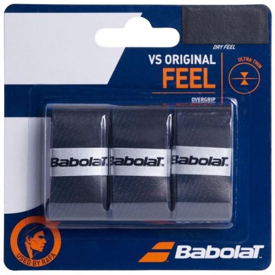 4. Babolat Vs Original Feel Grip 3 pcs. Black and Blue 653040 146/193528