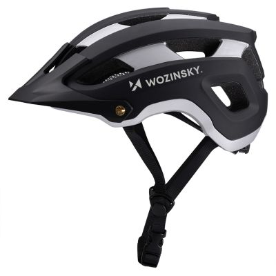 2. Wozinsky MTB bicycle helmet with removable visor, lightweight L - black and silver