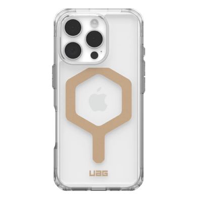 6. UAG Plyo Magsafe Protective Case for iPhone 16 Pro Compatible with MagSafe (Ice/Gold)