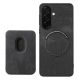 3. Samsung Galaxy A57 5G Faux Leather Case with Detachable Card Holder, MagSafe Compatible - Black