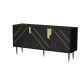3D MOUNTAIN chest of drawers 154x40x72 black + gold