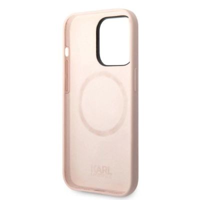 7. Karl Lagerfeld KLHMP14LSSKCI iPhone 14 Pro 6.1 "hardcase light pink / light pink Silicone Karl & Choupette Magsafe