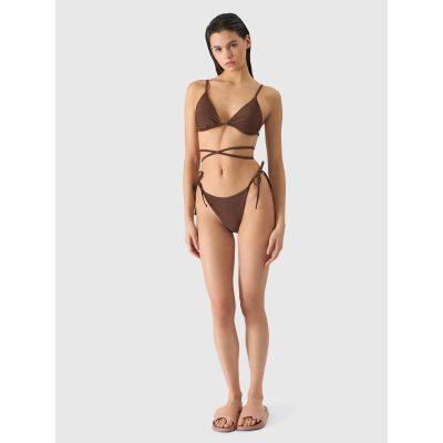 2. Women's swimsuit bikini top 4F 4FWSS24UBKBF042-81S Brown