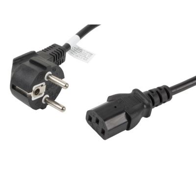 Lanberg CA-C13C-11CC-0018-BK cable (C13 / IEC C13 / IEC 320 C13 F - Schuko M; 1.8m; black)