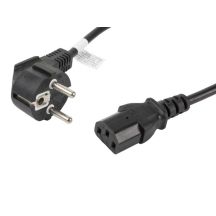 Lanberg CA-C13C-11CC-0018-BK cable (C13 / IEC C13 / IEC 320 C13 F - Schuko M; 1.8m; black)