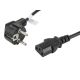 Lanberg CA-C13C-11CC-0018-BK cable (C13 / IEC C13 / IEC 320 C13 F - Schuko M; 1.8m; black)