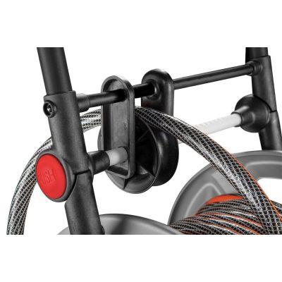 6. Garden hose cart, metal, up to 60 m of 1/2" hose, with hose guide