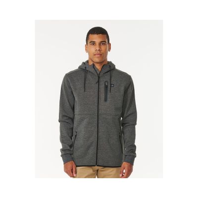 7. RIP CURL Anti Series Departed Zip Thru Sweatshirt Brown