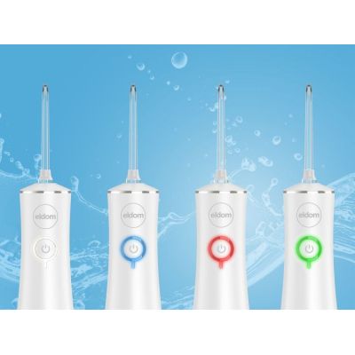 10. ELDOM IRRIGATOR RY200B 230 ML RECHARGEABLE, WHITE, WORKING TIME 60 MIN. CHARGING TIME APPROX. 6 HOURS, IPX7, TRAVEL CASE, USB CABLE