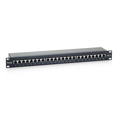 Patchpanel Equip CAT6 24 ports black 19" (1HE)