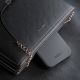 9. 3mk Hardy Apple Silky Leather MagCase for Apple iPhone 14 Plus - Black