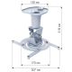 3. TECHLY CEILING PROJECTOR MOUNT 22CM 10KG WHITE