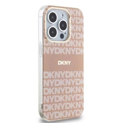 4. DKNY IML Mono & Stripe MagSafe case for iPhone 15 Pro Max - pink