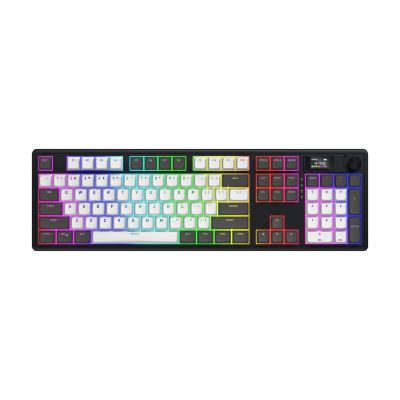 23. HATOR Skyfall Pro Wireless 100 Gaming Keyboard USB + RF Wireless + Bluetooth QWERTY US English Black, Gray