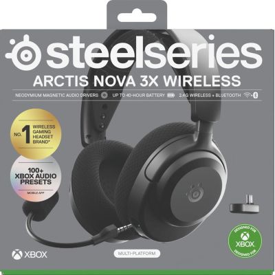 11. Steelseries Arctis Nova 3X Wireless for Xbox Headphones, Black