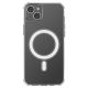 Clear Magnetic Case with MagSafe for iPhone 14 Plus with silver ring - transparent
