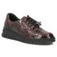 Women's leather half-notes on a wedge, lacquered crocodile burgundy Filippo DP8102