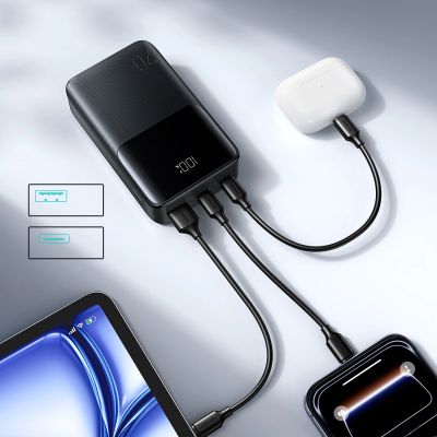 13. Joyroom JR-QP192 Star Series Mini 20000mAh 22.5W Powerbank with Digital Display - Black