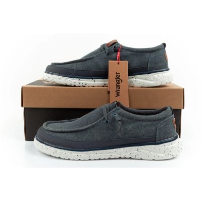 10. Wrangler men's shoes moccasins Makena Stone blue fashionable navy blue