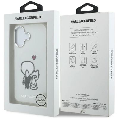 8. Karl Lagerfeld Karl & Choupette Back MagSafe Case for iPhone 17 - Clear