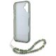 6. Guess IML Flowers Allover Electro With Pearl Strap MagSafe case for iPhone 16 Plus - green