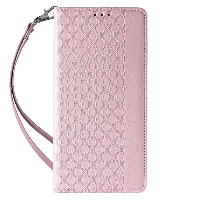 4. Magnet Strap Case Case for iPhone 13 Pro Max Pouch Wallet + Mini Lanyard Pendant Pink